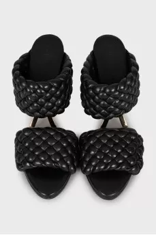 Black Lido leather sandals