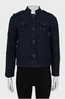 Striped print jacket