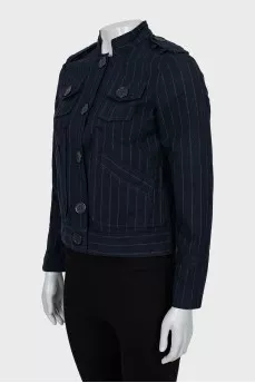 Striped print jacket