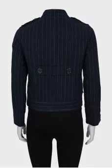 Striped print jacket