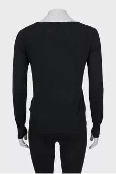Wool and silk jumper with crystals