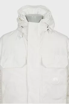 Oversized white down jacket