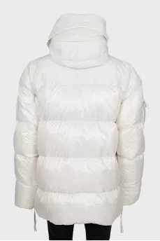 Oversized white down jacket
