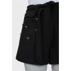 Black shorts with belt