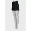 Black shorts with belt