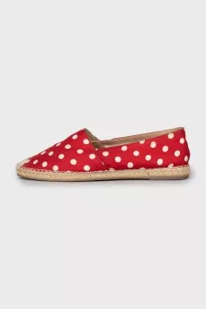 Espadrilles in polka dot print