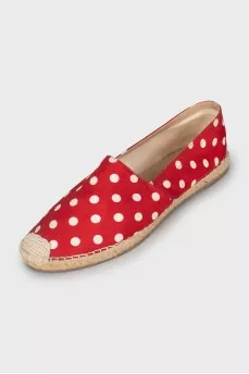 Espadrilles in polka dot print