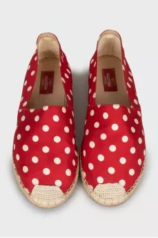 Espadrilles in polka dot print
