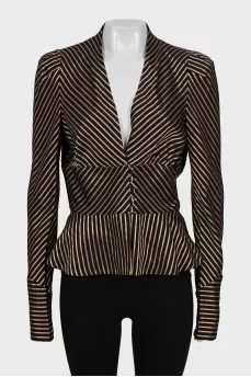 Fitted striped blouse