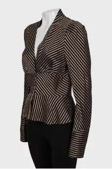 Fitted striped blouse