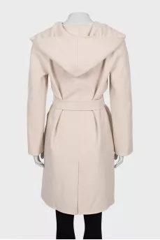 Wrap-around wool coat