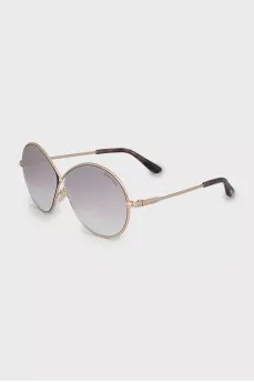 Gradient sunglasses with gold frame