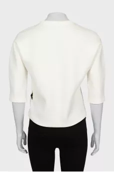 Sweatshirt with fur decor
