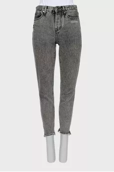 Tapered fit jeans in grey