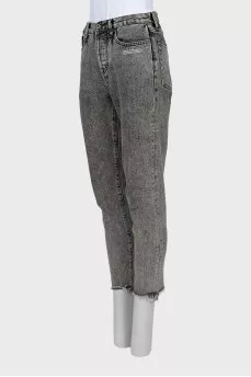 Tapered fit jeans in grey