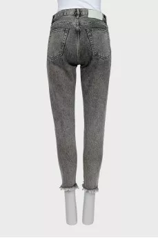 Tapered fit jeans in grey