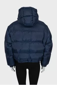 Triomphe down jacket with detachable sleeves