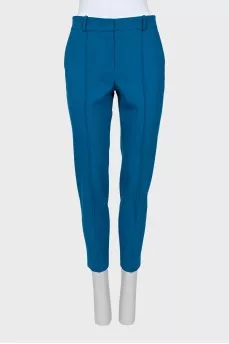 Blue wool trousers