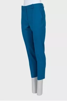 Blue wool trousers