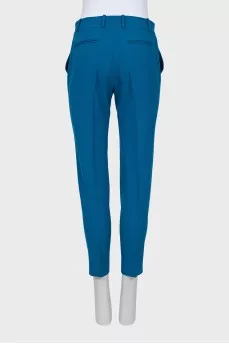 Blue wool trousers