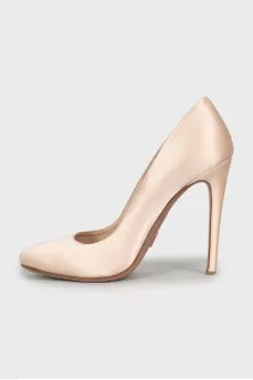 Textile stiletto heels
