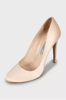Textile stiletto heels