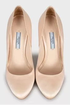 Textile stiletto heels