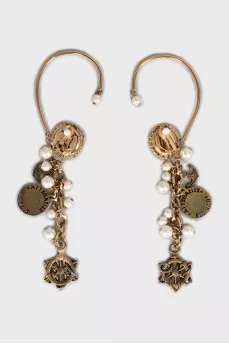 Gold clips with crystals