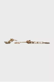 Gold clips with crystals