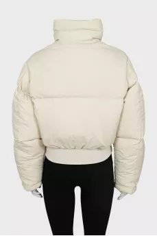 Cropped beige down jacket