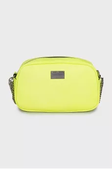 Leather bag with crystal skull