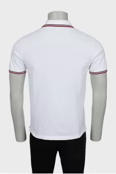 Men's white polo shirt