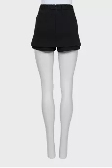 Shorts-skirt with golden decor