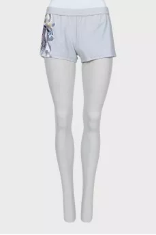 Gray swim shorts with tag