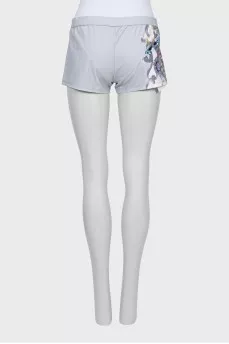 Gray swim shorts with tag