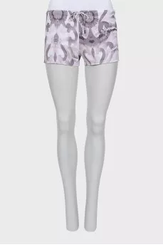 Swim shorts with ties and tag