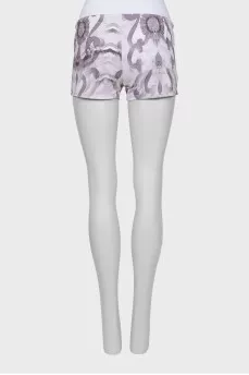 Swim shorts with ties and tag