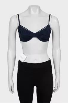 Blue swimsuit with tag