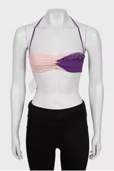 Rhinestone swimsuit with tag