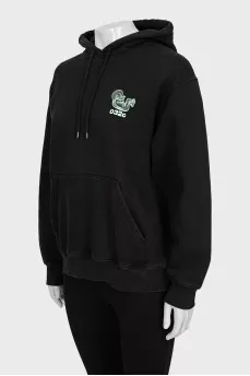 Black hoodie with print on the back