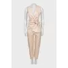 Beige fitted suit
