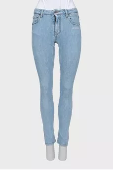 Skinny fit jeans in light blue