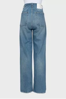 Джинси wide leg fit з рваним ефектом