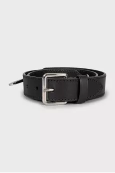 Black leather strap for bag