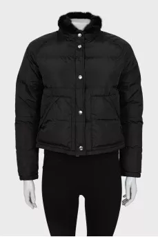 Vintage jacket with fur collar