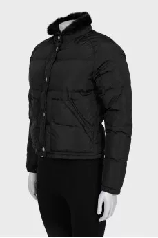 Vintage jacket with fur collar