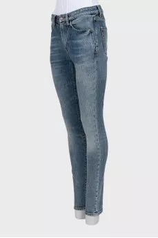 Синие джинсы skinny fit