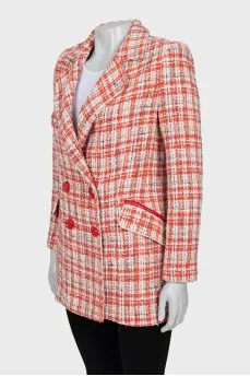 Textured double-breasted jacket