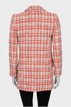 Textured double-breasted jacket