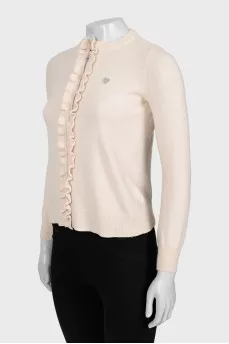 Fitted sweater with zip